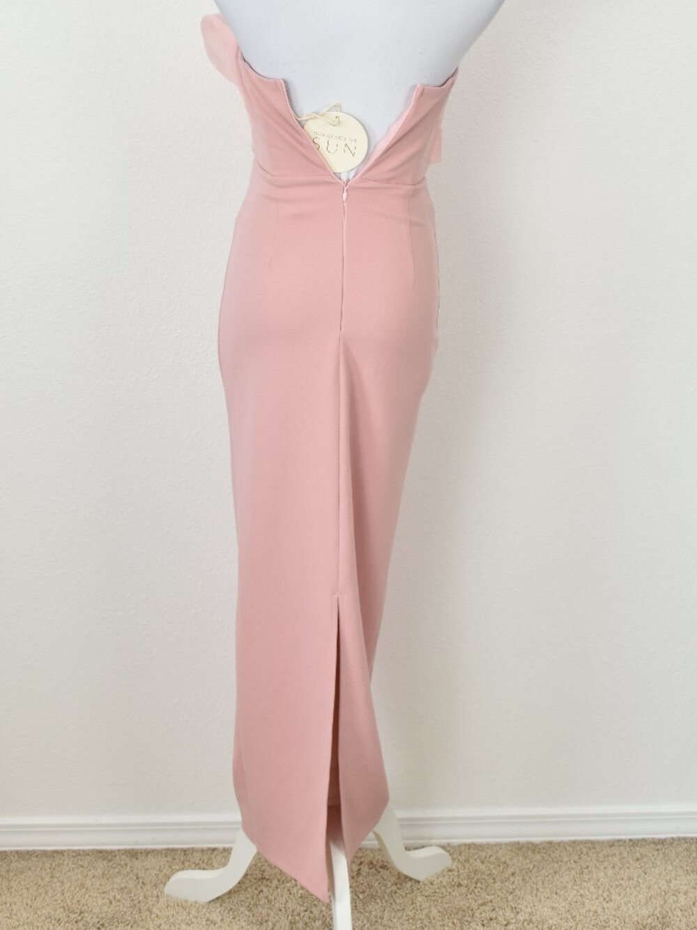 Here Comes the Sun Selfie Leslie Karaline Strapless Dress Blush NEW - XS - Picture 5 of 12
